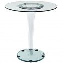 Modern Round Glass Side Table Goss