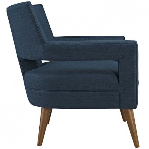 Mid-century Modern Fabric Lounge Armchair Paul