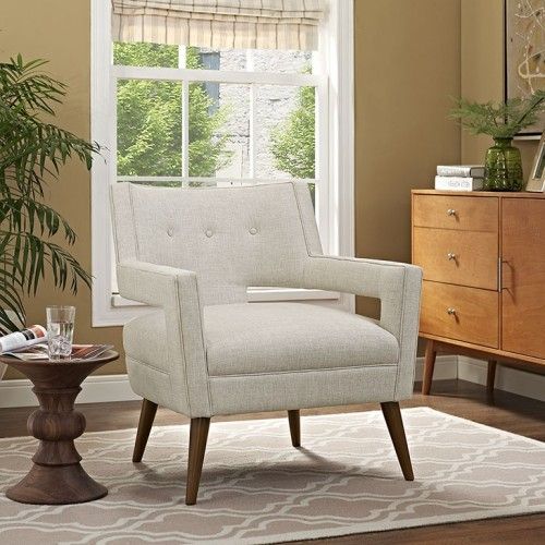 Mid-century Modern Fabric Lounge Armchair Paul