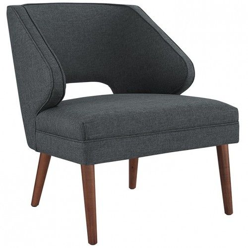 Mid-century Modern Fabric Lounge Armchair Jerome