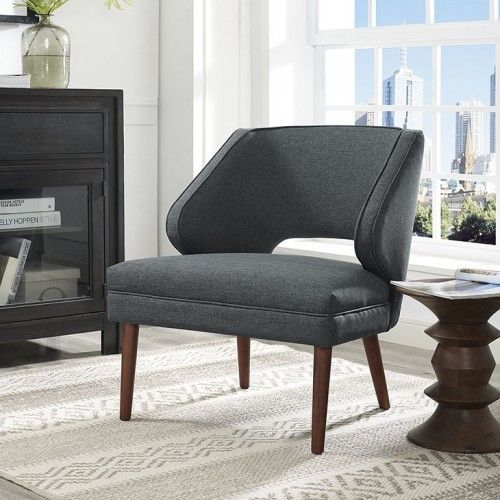 Mid-century Modern Fabric Lounge Armchair Jerome