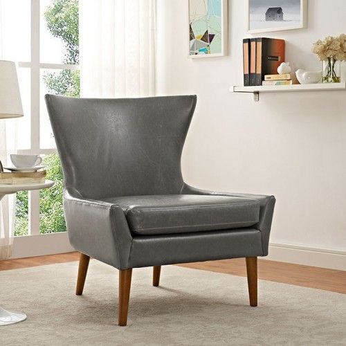 Modern Leatherette Lounge Chair Kent