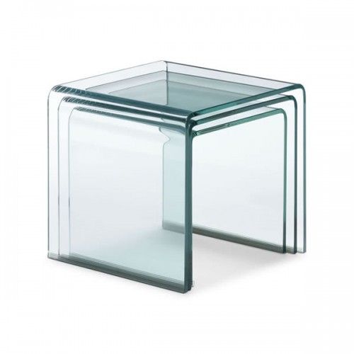 Modern glass nesting table Explorer