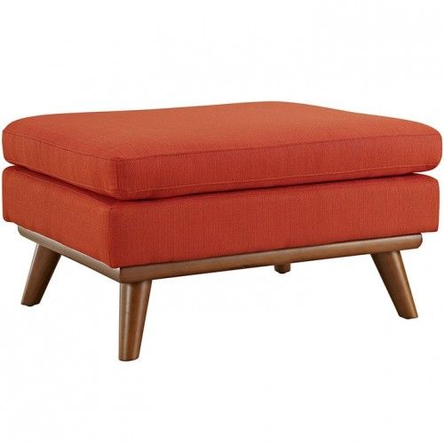 Mid-century Modern Fabric Ottoman Calvin