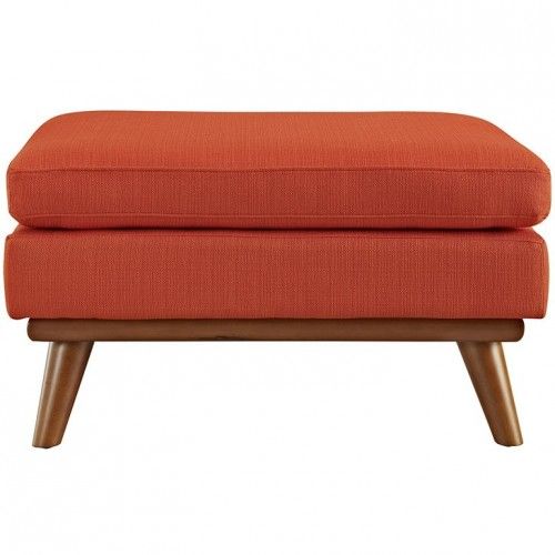 Mid-century Modern Fabric Ottoman Calvin