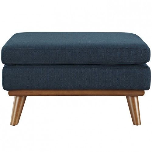 Mid-century Modern Fabric Ottoman Calvin