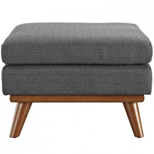 Mid-century Modern Fabric Ottoman Calvin