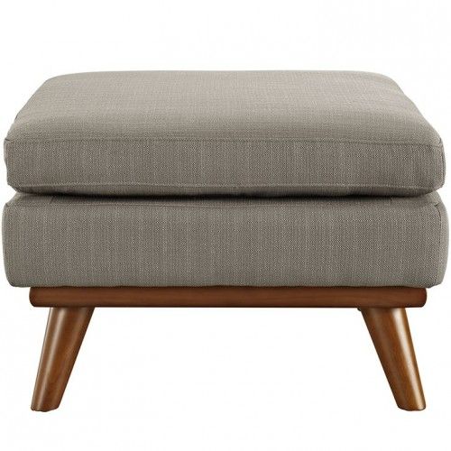 Mid-century Modern Fabric Ottoman Calvin