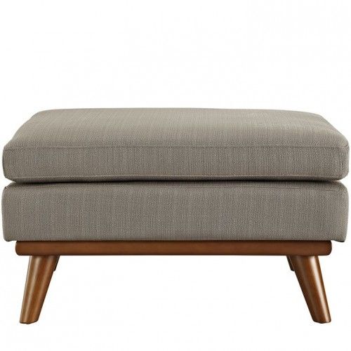 Mid-century Modern Fabric Ottoman Calvin