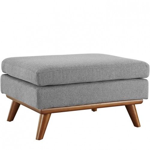 Mid-century Modern Fabric Ottoman Calvin