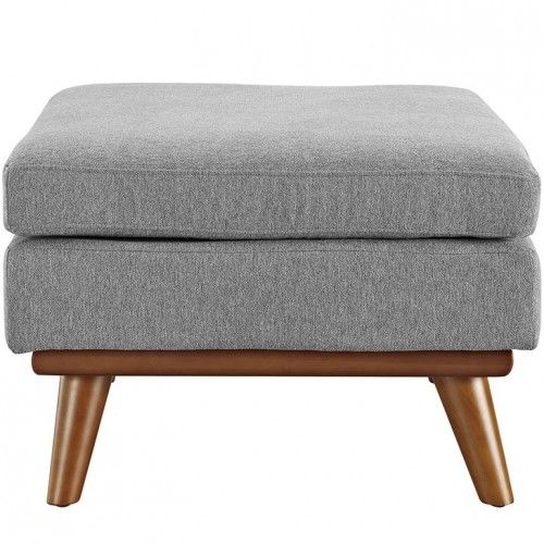 Mid-century Modern Fabric Ottoman Calvin