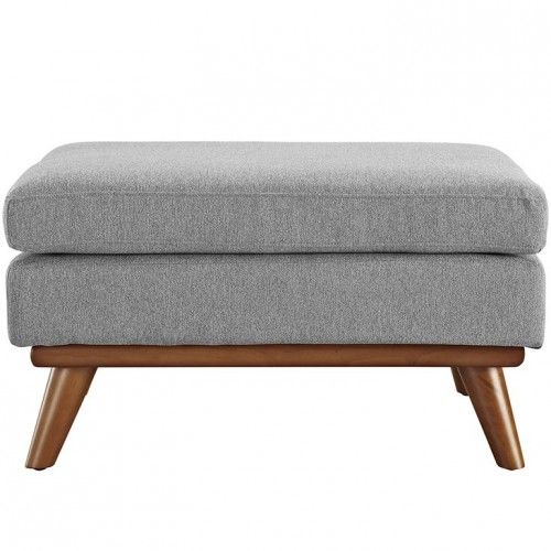 Mid-century Modern Fabric Ottoman Calvin