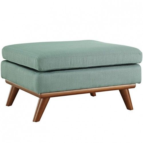 Mid-century Modern Fabric Ottoman Calvin