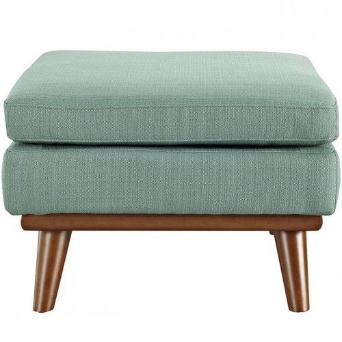 Mid-century Modern Fabric Ottoman Calvin