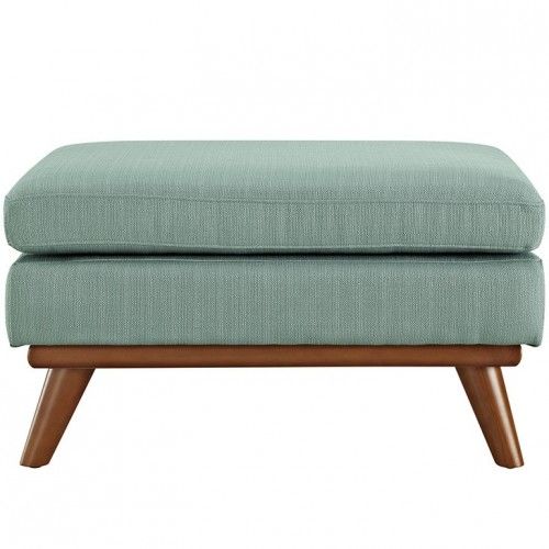 Mid-century Modern Fabric Ottoman Calvin