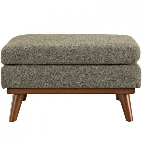 Mid-century Modern Fabric Ottoman Calvin