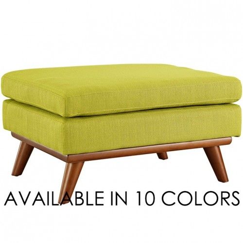 Mid-century Modern Fabric Ottoman Calvin