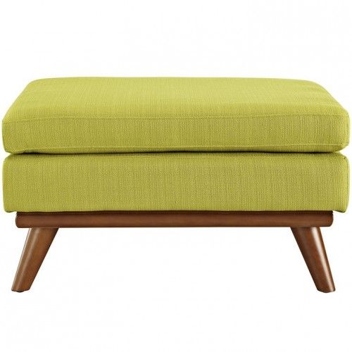 Mid-century Modern Fabric Ottoman Calvin