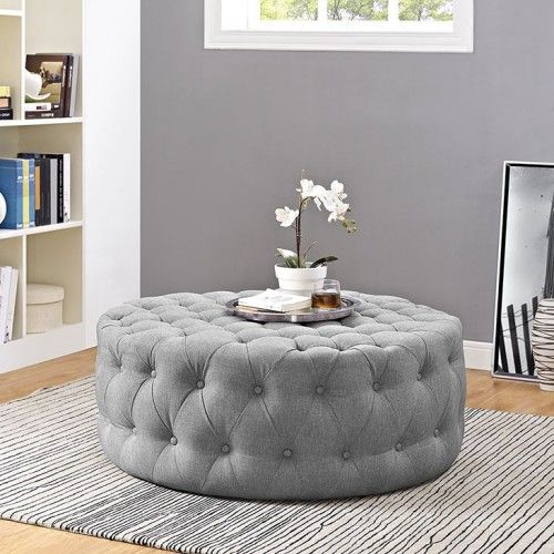 Modern Fabric Ottoman Asti