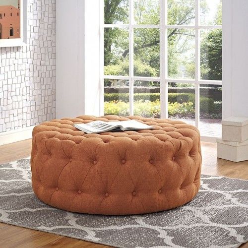 Modern Fabric Ottoman Asti