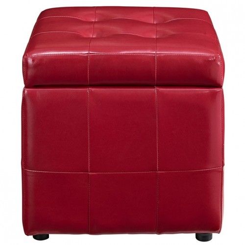 Modern Leather Ottoman with Storage Vogue