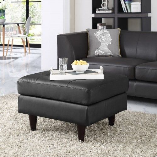 Modern Bonded Leather Ottoman Imperial