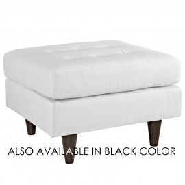 Modern Bonded Leather Ottoman Imperial, Bonded Leather Ottoman