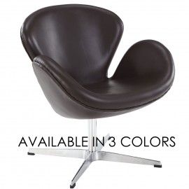 Modern leather swivel lounge chair Dove