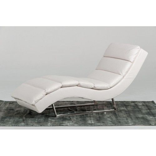 Modern White Chaise Lounge Dan