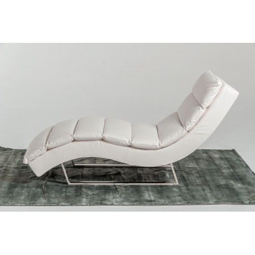 Modern White Chaise Lounge Dan