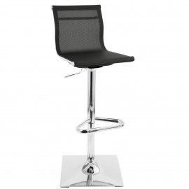 Height Adjustable Contemporary Bar stool in Black Mirage