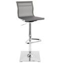 Height Adjustable Contemporary Bar stool in Silver Mirage