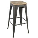 Set of 2 Stackable Industrial Bar stools Oregon