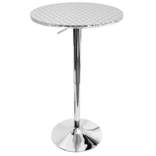 Height Adjustable Round Contemporary Bar Table Bistro LumiSource - 1