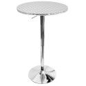 Height Adjustable Round Contemporary Bar Table Bistro