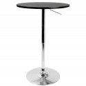 Height Adjustable Contemporary Bar Table in Black Elia