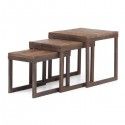 Solid wood and metal nesting tables Civic Center