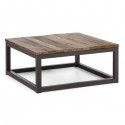 Solid wood and metal square coffee table Civic Center
