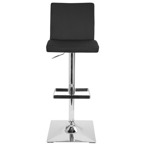 Contemporary Adjustable Black Bar Stool Captain