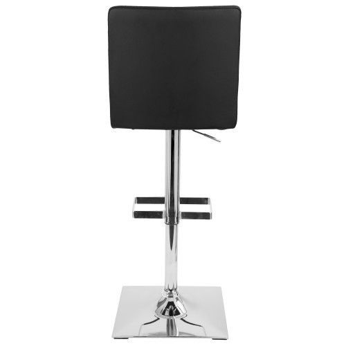 Contemporary Adjustable Black Bar Stool Captain