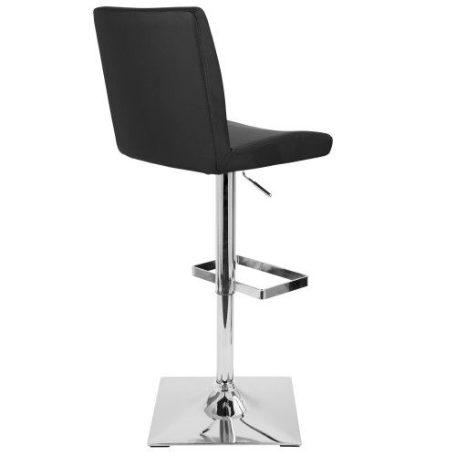 Contemporary Adjustable Black Bar Stool Captain