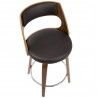 Contemporary Accent Chair with Black Wooden Legs and Blue Velvet Rockwell