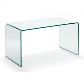 Modern Rectangular Bent Glass Coffee Table Course