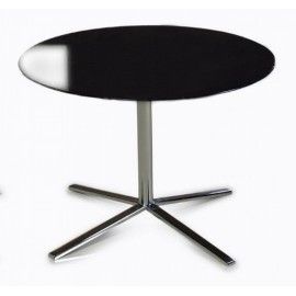 Modern black round end table Bo