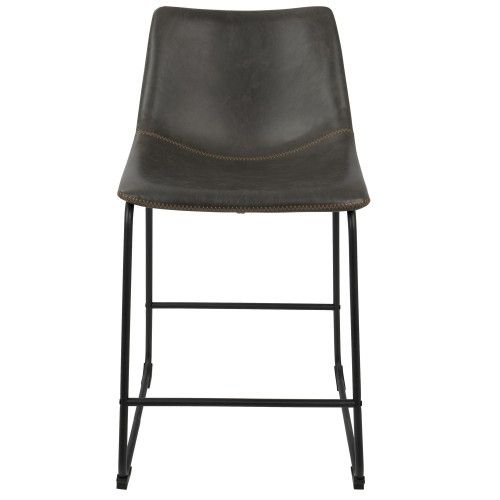 Industrial Counter Stool in Black and Grey Duke