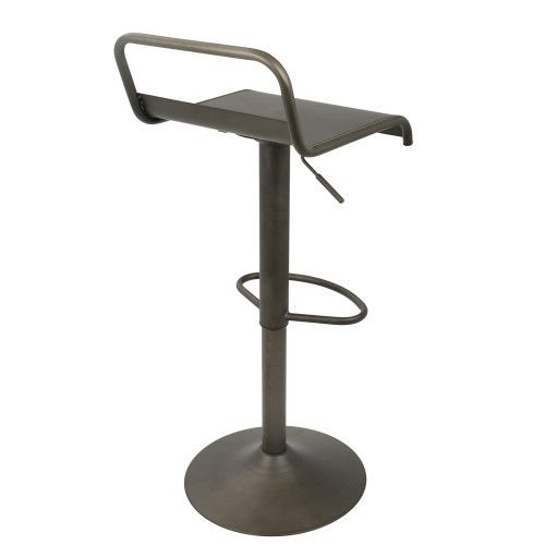 Contemporary Bar Stool in Antique Finish Emery