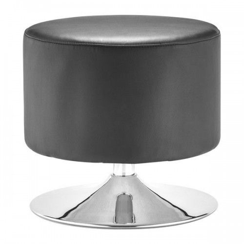 Modern Round Leatherette Ottoman Plump