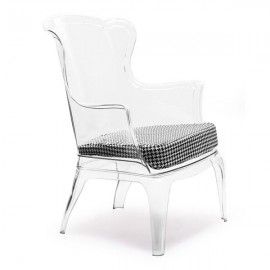 Modern Clear Plastic Lounge Chair Vision