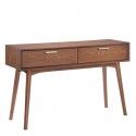 Modern Walnut Console Table with Drawers Design District