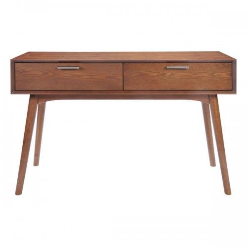 Modern Walnut Console Table with Drawers Design District